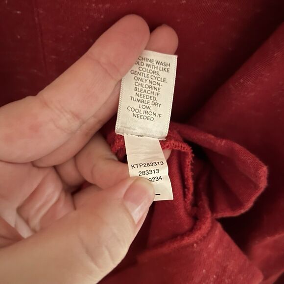 J Jill French Terry Red XL Tall Cowl Neck Tunic - Picture 4 of 5